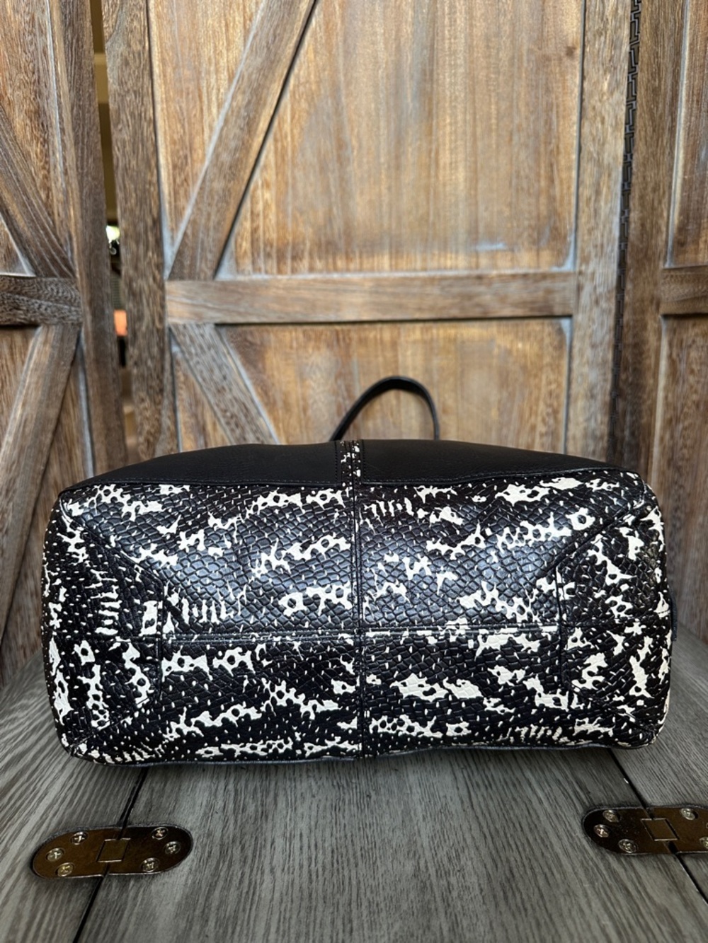 Coach 27984 Bleecker Copper Black and Python Embossed Satchel - Picture 6 of 14